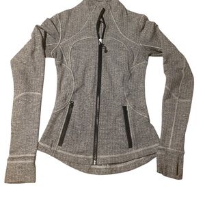 Lululemon Full Zip Jacket – Heathered Grey – Size XS